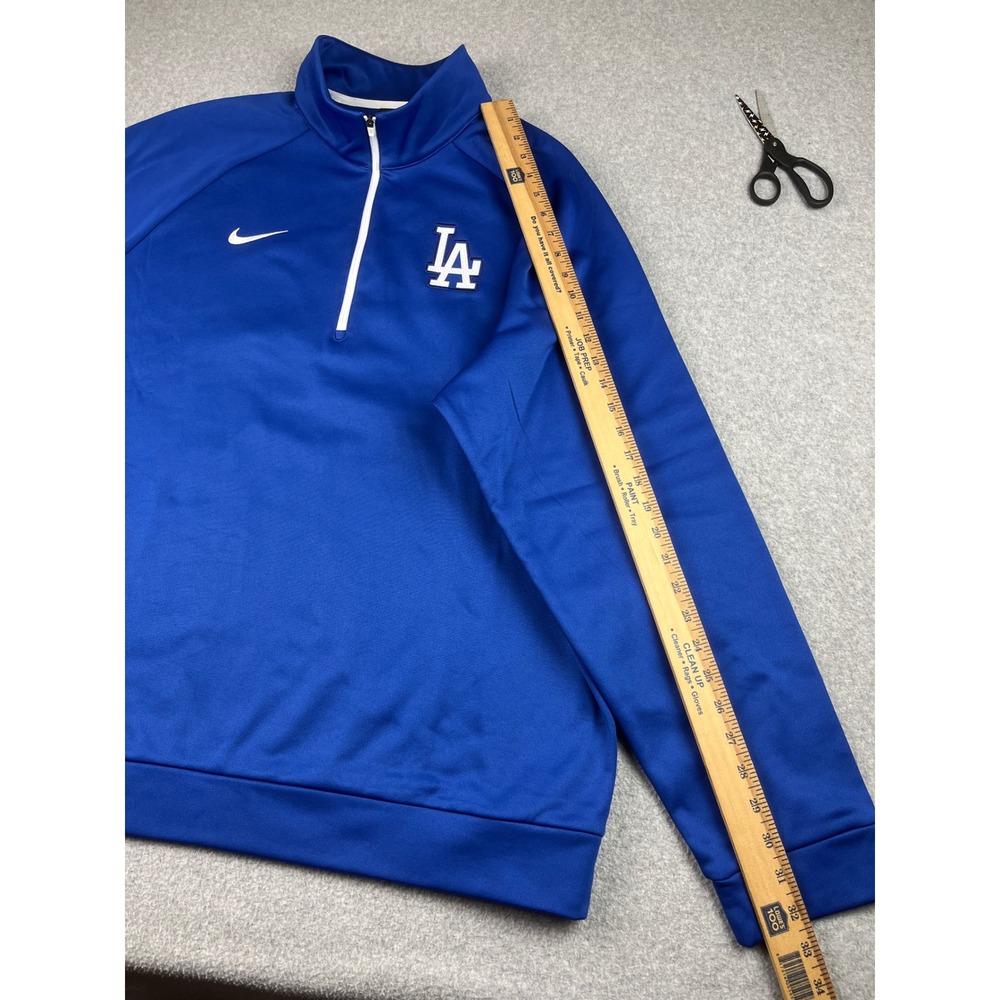Nike Los Angeles Dodgers 1/4 Zip Pullover Mens XXL Blue MLB Dri-Fit Authentic - Picture 8 of 8